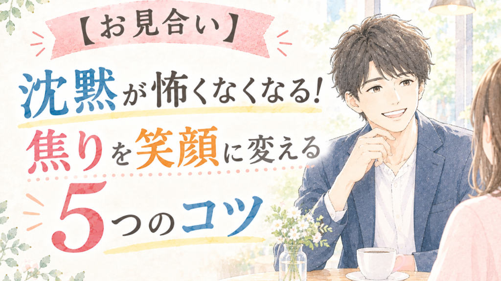 【お見合い】沈黙に困らない！焦りを笑顔に変える5つの対処法