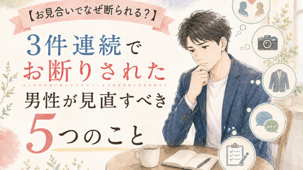 【3件連続でお断り…】お見合いで無意識にやっているNG行動5選